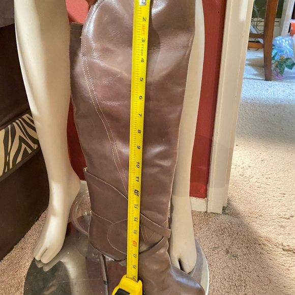 Beautiful Designer Thigh High Genuine Leather Boots/Sole Brown, Size 10/41. - Picture 3 of 15